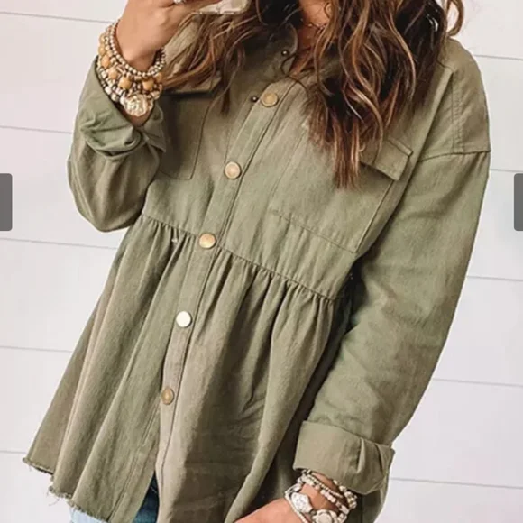 1 2x left đ¤New boutique cotton snap up distressed babydoll - Picture 2 of 10